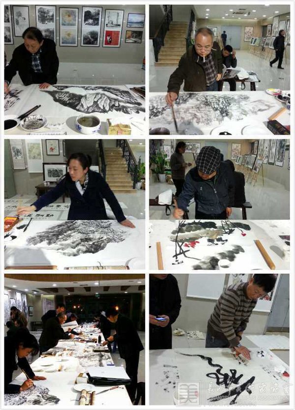 11月27日在重庆巴人博物馆三地画家进行笔会艺术交流。长沙市美术家协会代表参加笔会活动剪影。
